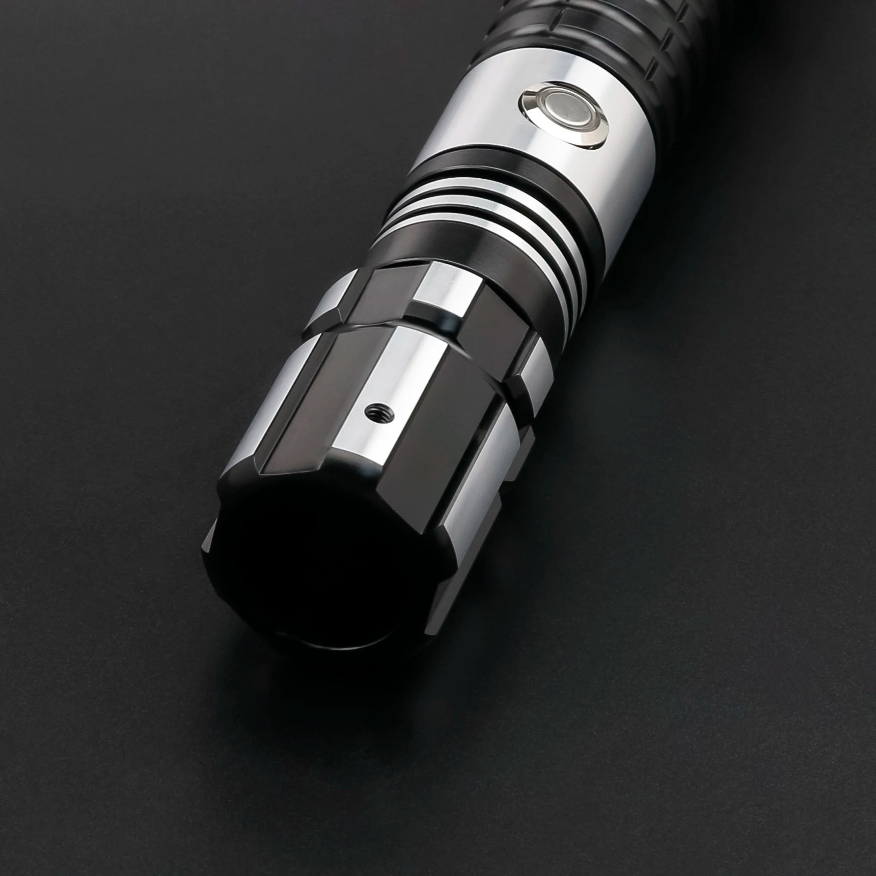 Neopixel Lightsaber Replica | Dark Metal Hilt | Smooth Swing | Heavy Dueling | RGB Flash | 82cm Blade
