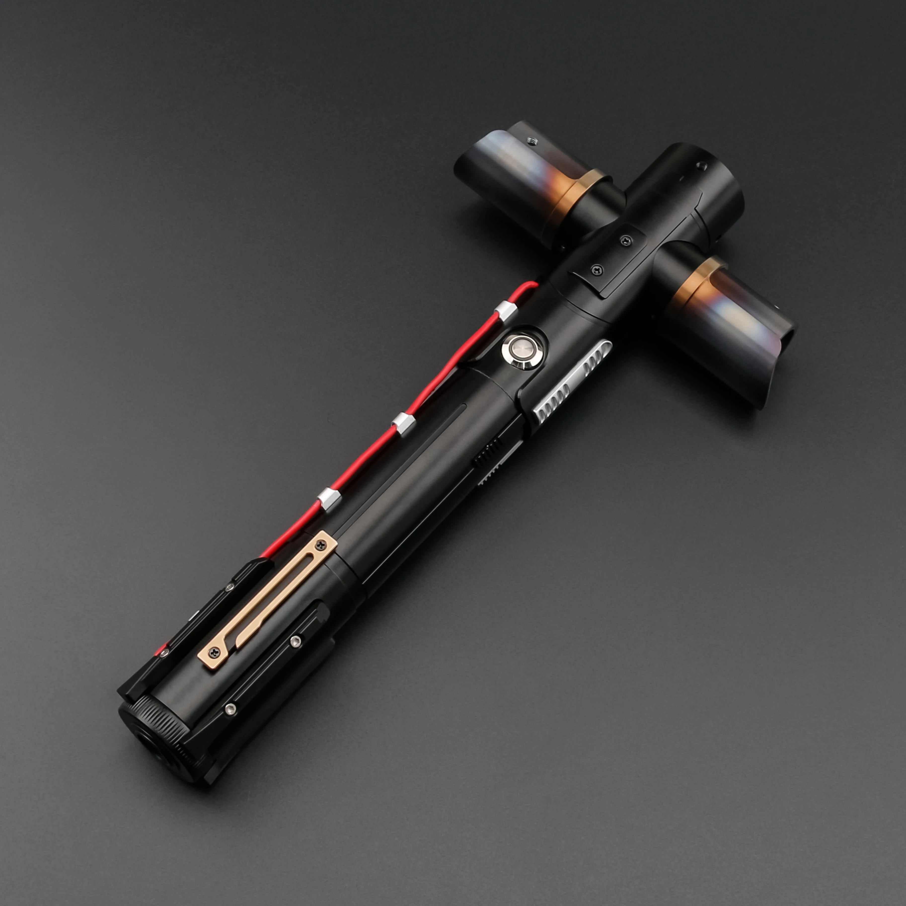 Kylo Ren SE Neopixel Lightsaber Replica | Crossguard Design | 2 Side Blades | Heavy Dueling | Metal Hilt | Laser Sword | Lightsaber Sound Effects