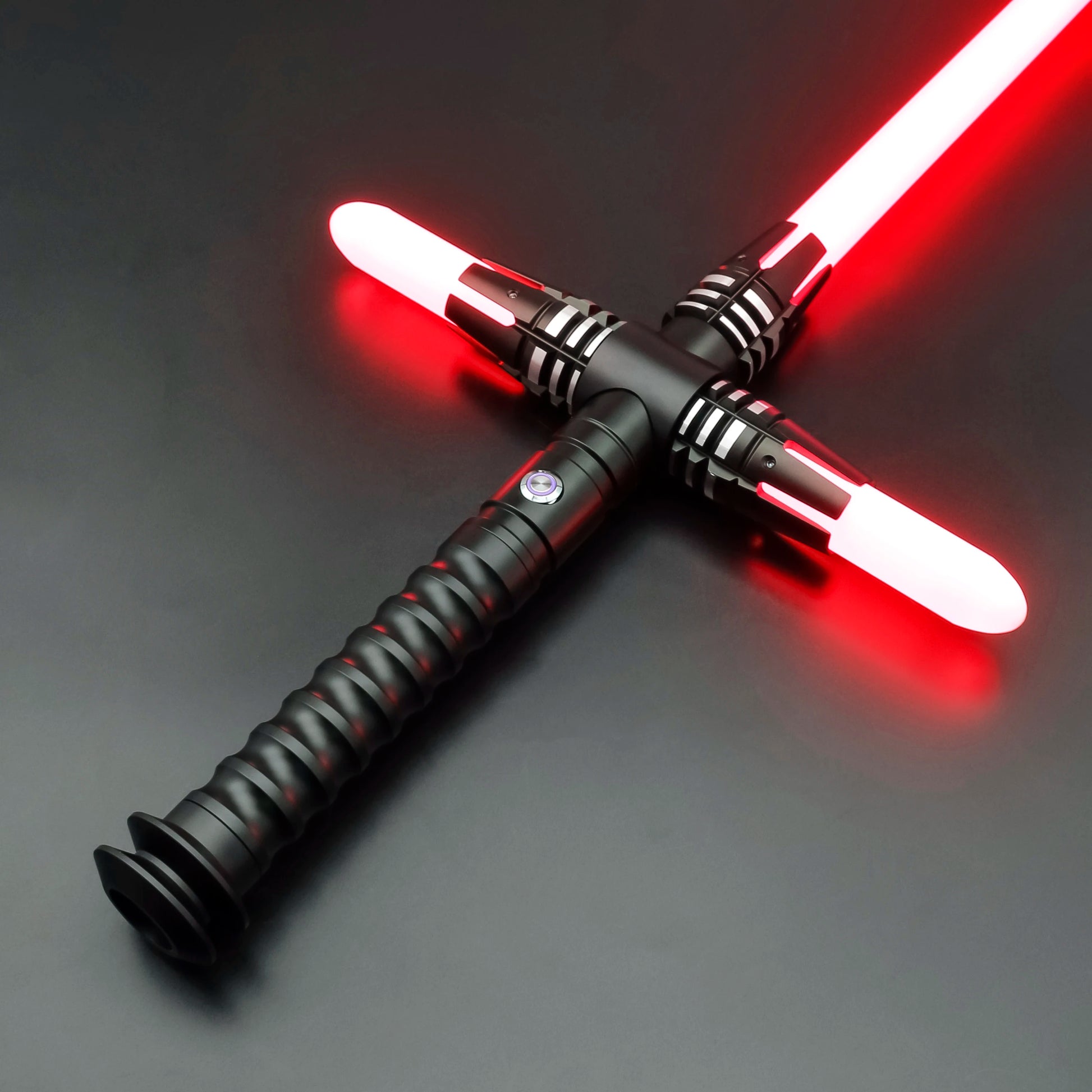 Metal Hilt Neopixel Lightsaber Replica | 12 Color Changing | Proffie Board | Heavy Dueling | 16 Sound Effects | Cross Blade | 82cm Silver Blade | Collectible Toy