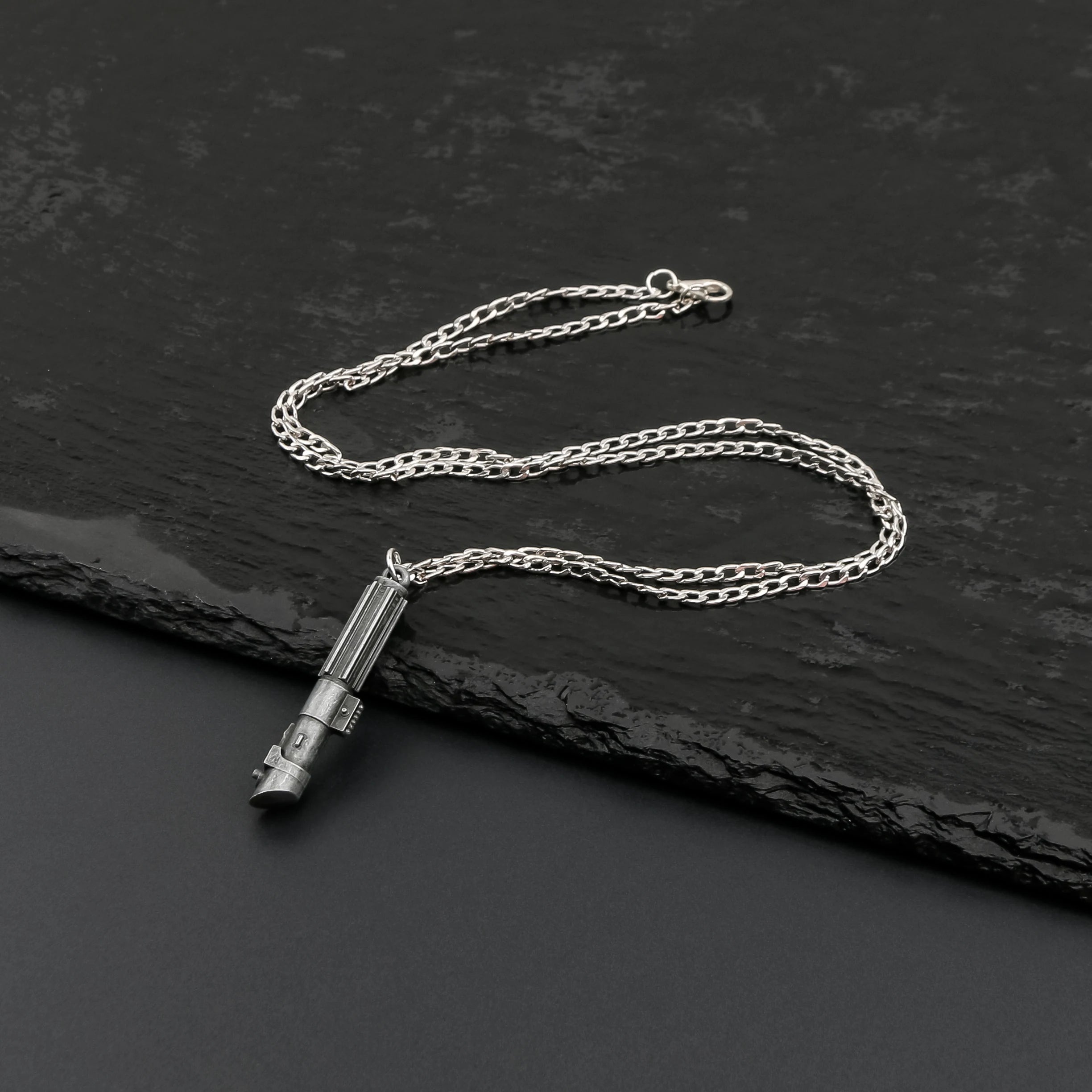 Kenobi Neopixel Lightsaber Replica | Metal Necklace | Cosplay Accessories | Unisex Collection Toy