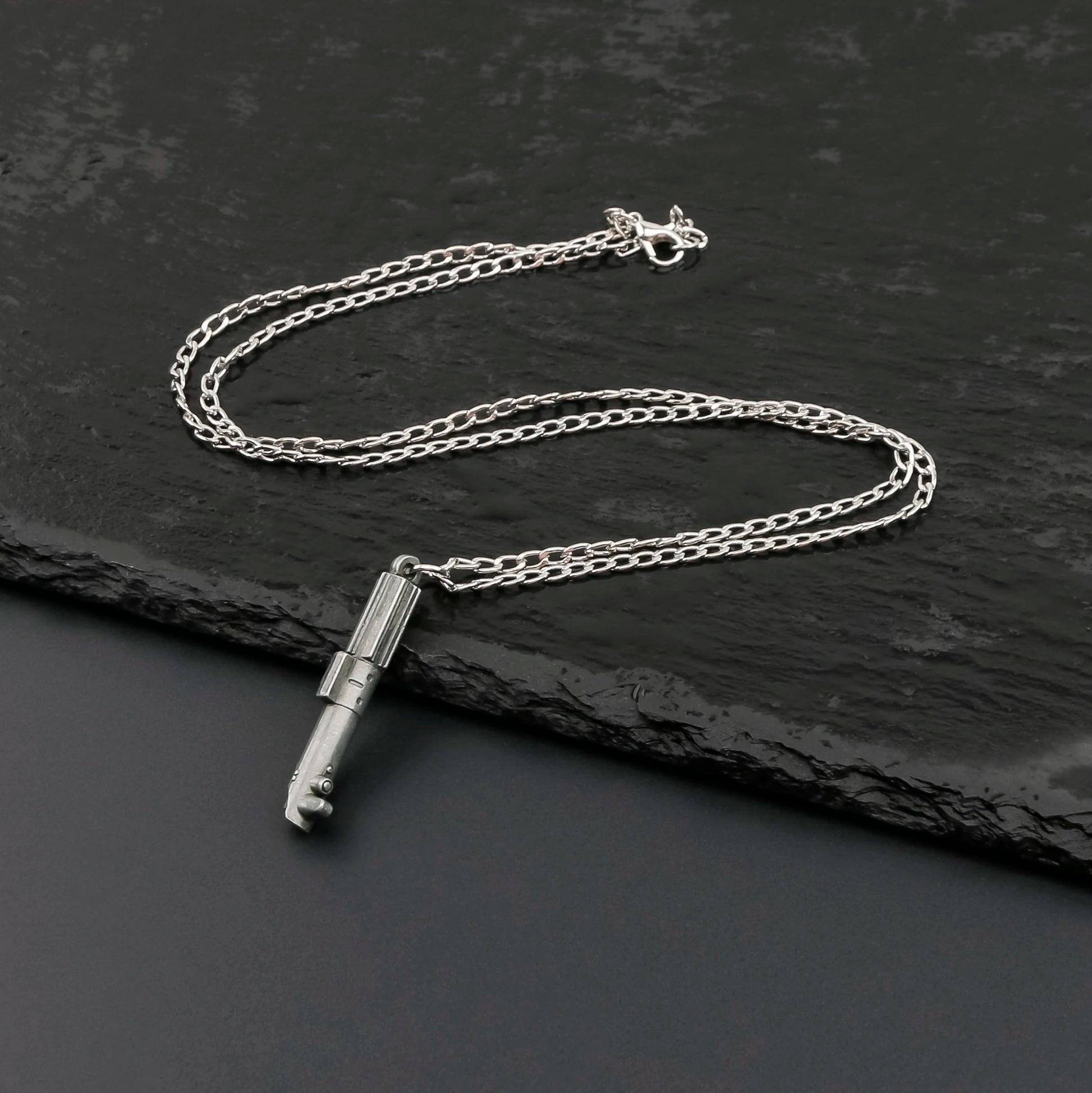 Neopixel Lightsaber Replica Necklace Kenobi Style | Metal Accessory | Flashing Collectible