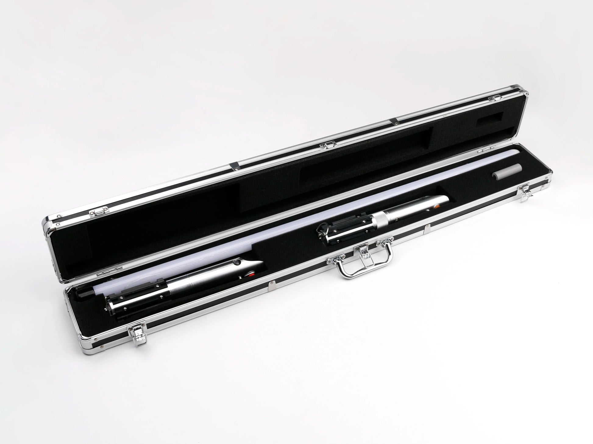 Custom Neopixel Lightsaber Replica Black Silver | Display Collection | Protective Case Included