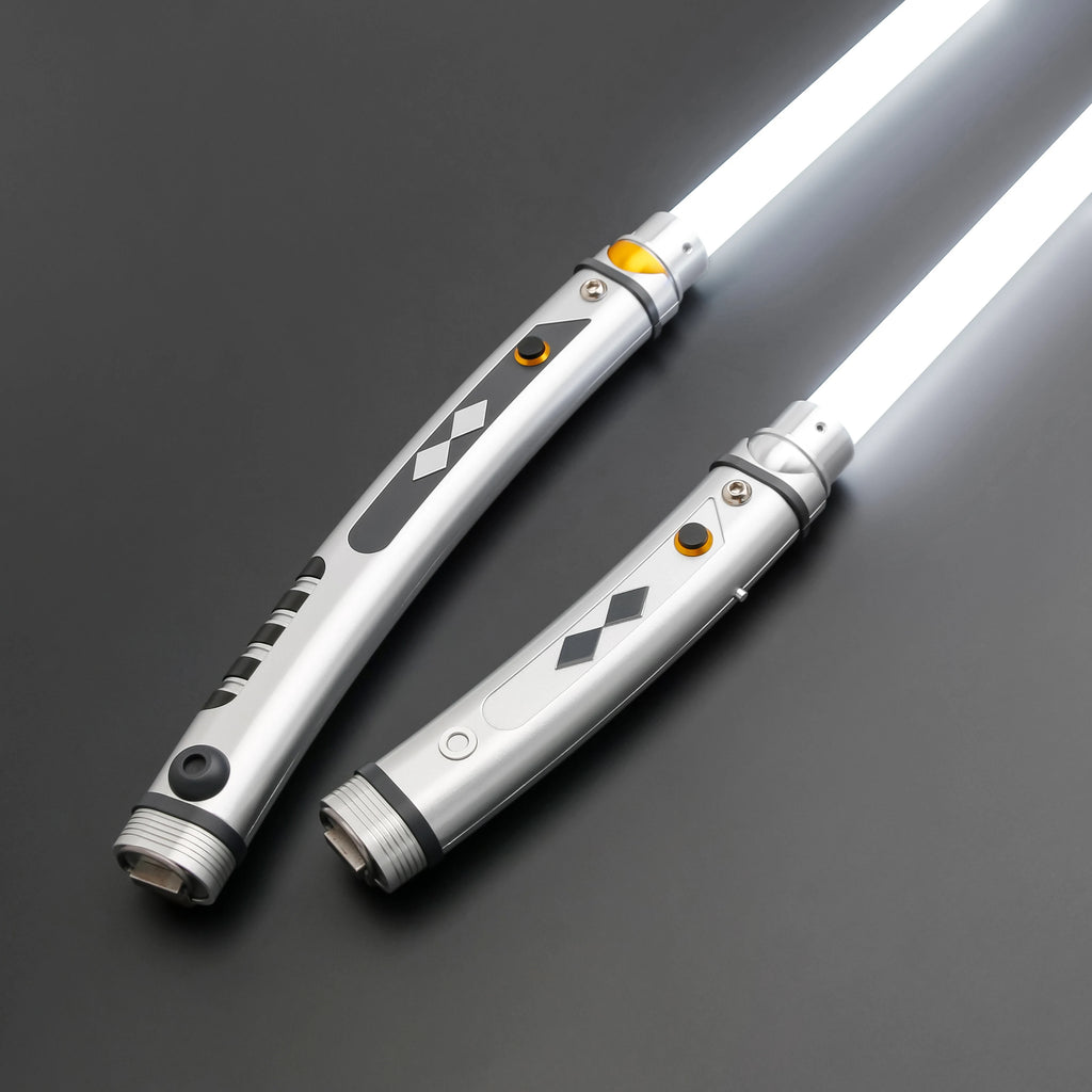 Ahsoka Neopixel Lightsaber Replica | Heavy Dueling Double Saber | Metal Hilt | 12 Colors | Sound Effects