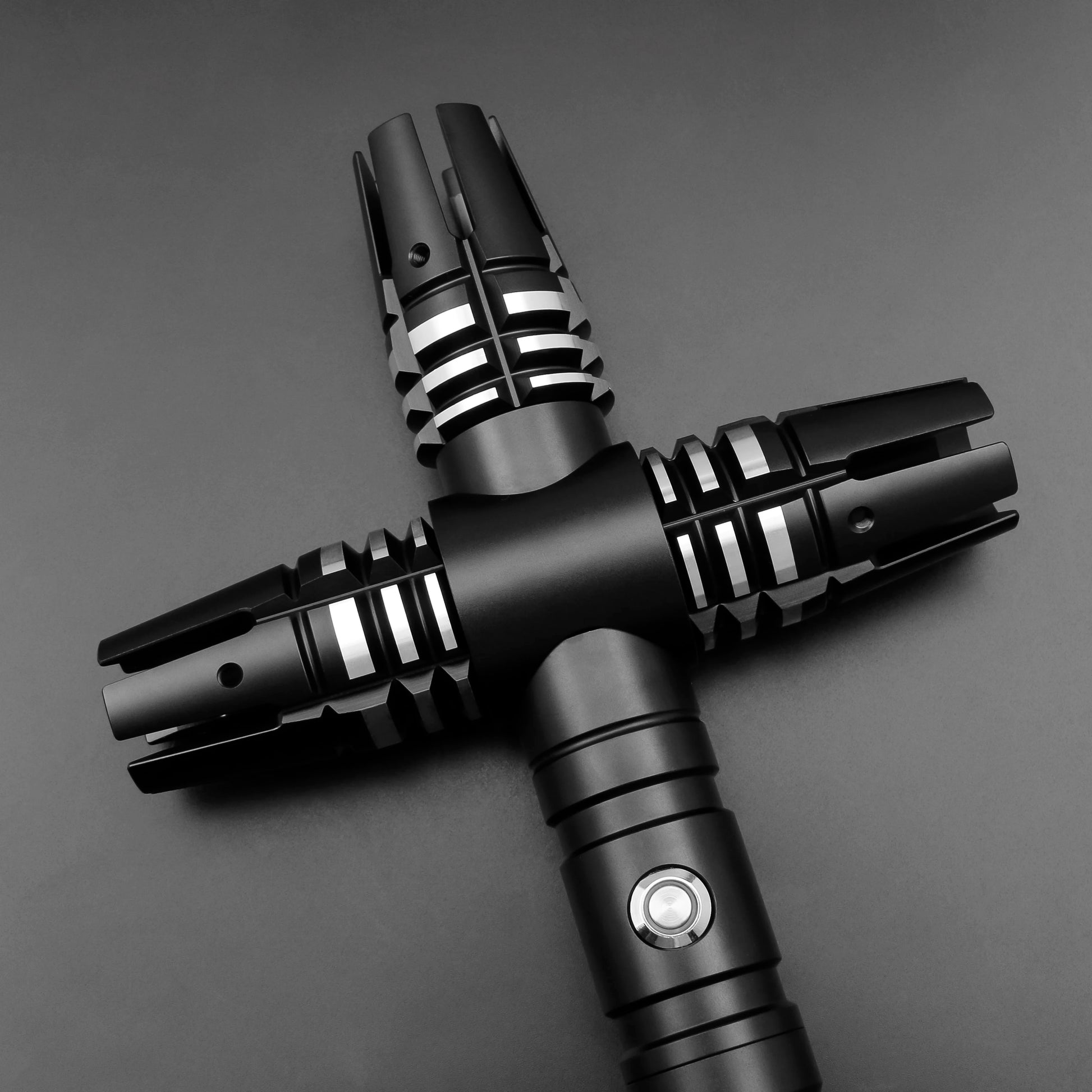 Metal Hilt Neopixel Lightsaber Replica | 12 Color Changing | Proffie Board | Heavy Dueling | 16 Sound Effects | Cross Blade | 82cm Silver Blade | Collectible Toy