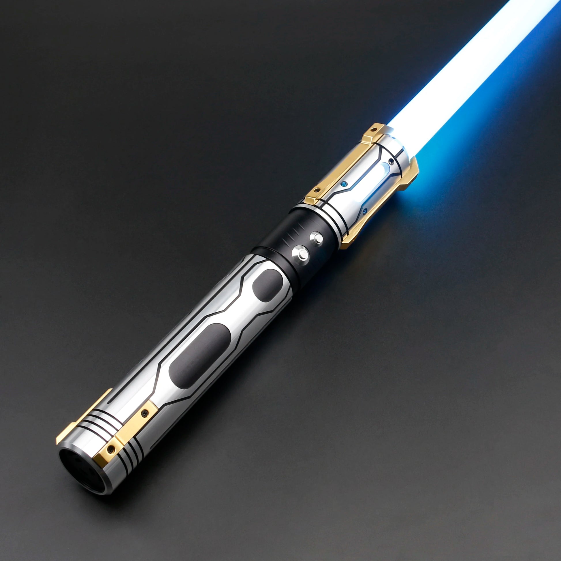 Ghost Neopixel Lightsaber Replica | Smooth Swing Soundboard | Metal Handle LED Blade | Cosplay & Collectible Toy