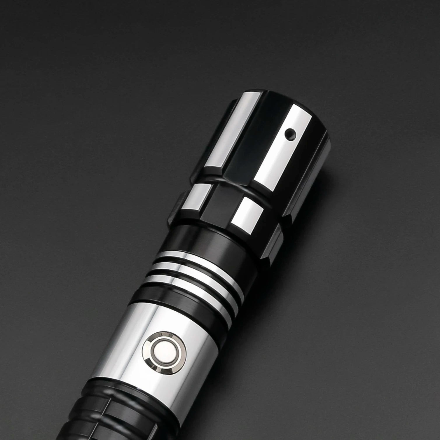 Neopixel Lightsaber Replica | Dark Metal Hilt | Smooth Swing | Heavy Dueling | RGB Flash | 82cm Blade