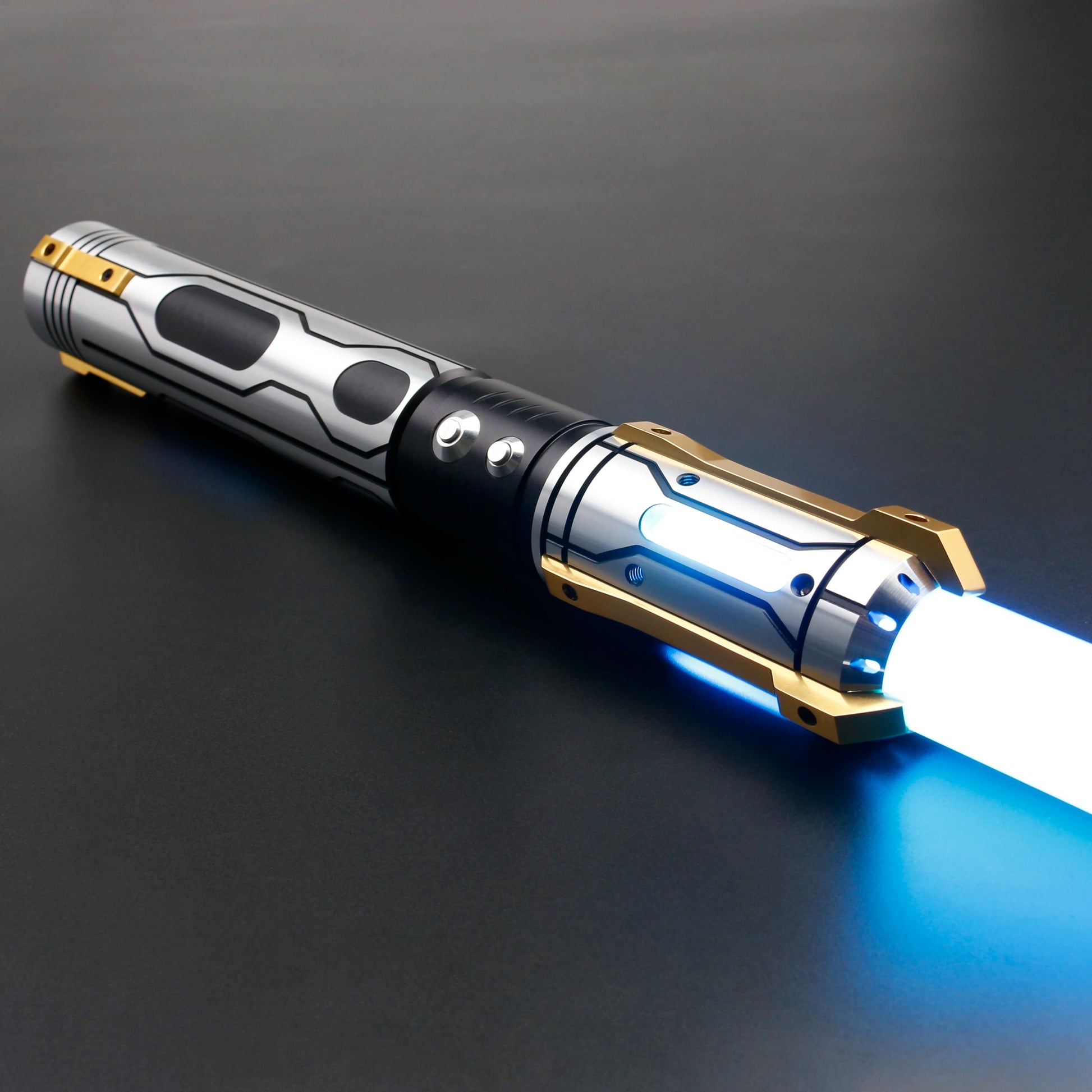 Ghost Neopixel Lightsaber Replica | Smooth Swing Soundboard | Metal Handle LED Blade | Cosplay & Collectible Toy