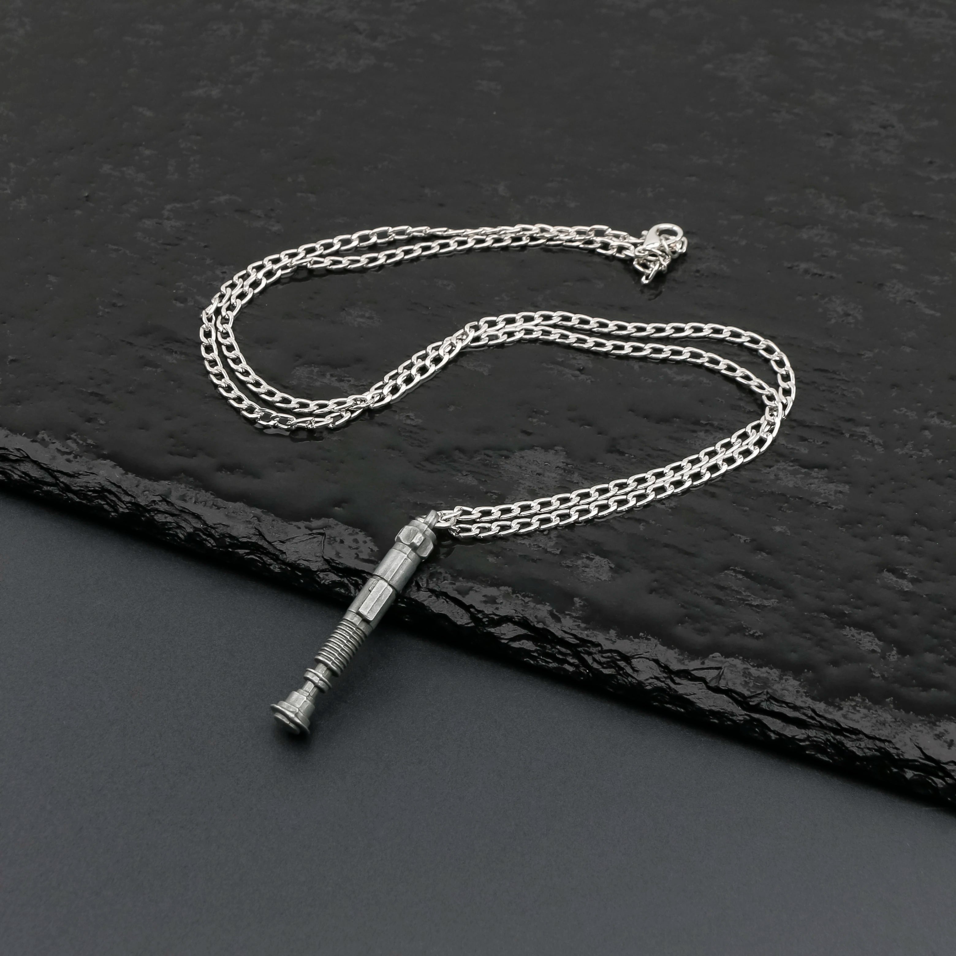 Kenobi Neopixel Lightsaber Replica | Metal Necklace Ornament | Custom Saber Cosplay Accessory
