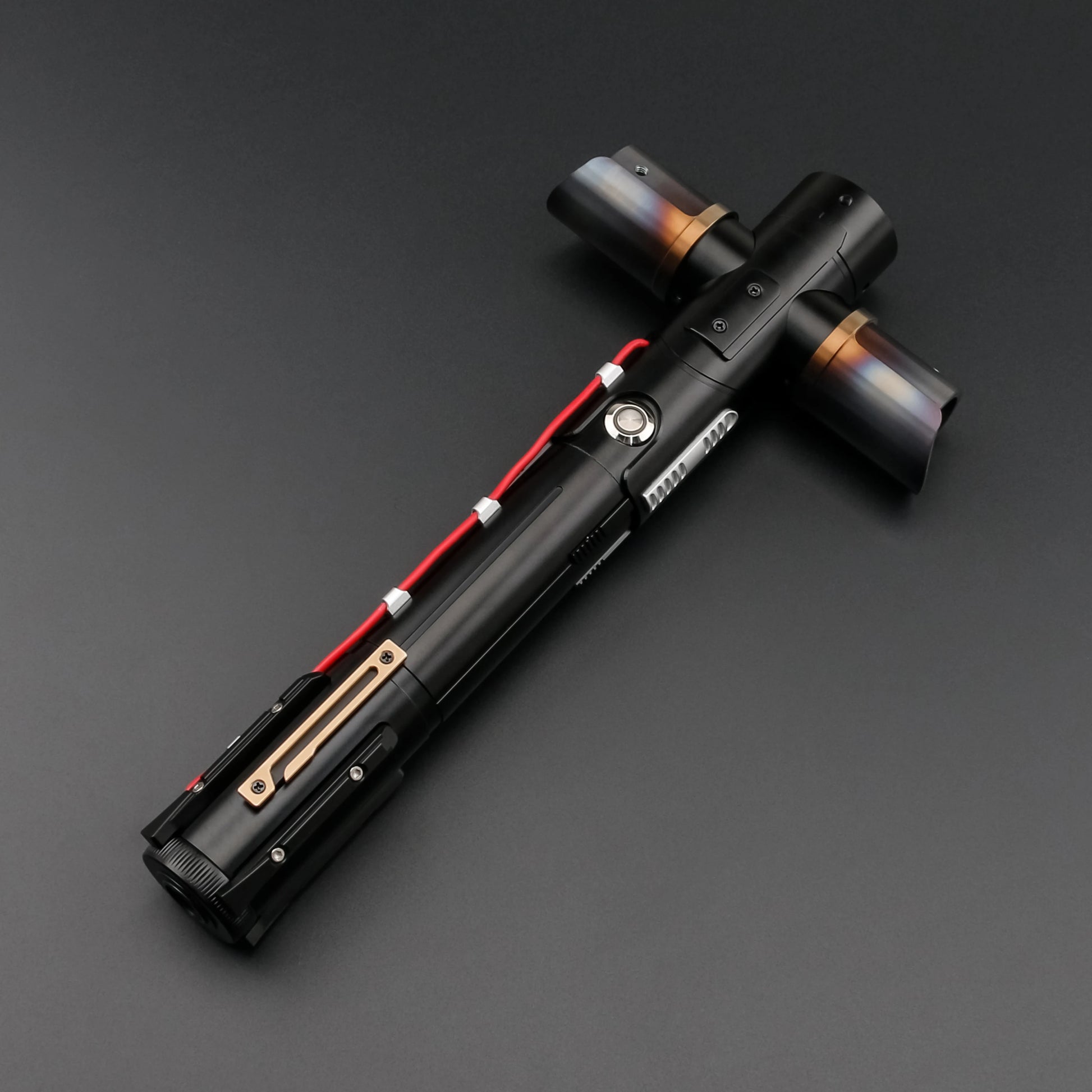 Kylo Ren SE Neopixel Lightsaber Replica | Crossguard Design | 2 Side Blades | Heavy Dueling | Metal Hilt | Laser Sword | Lightsaber Sound Effects | Custom Lightsaber | Lightsaber Toy