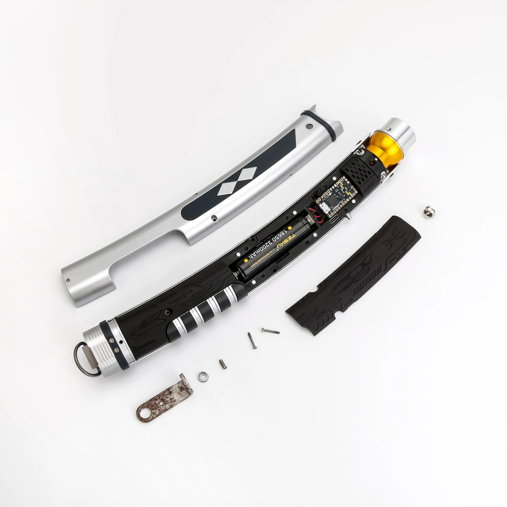 Ahsoka Neopixel Lightsaber Replica | Heavy Dueling Double Saber | Metal Hilt | 12 Colors | Sound Effects