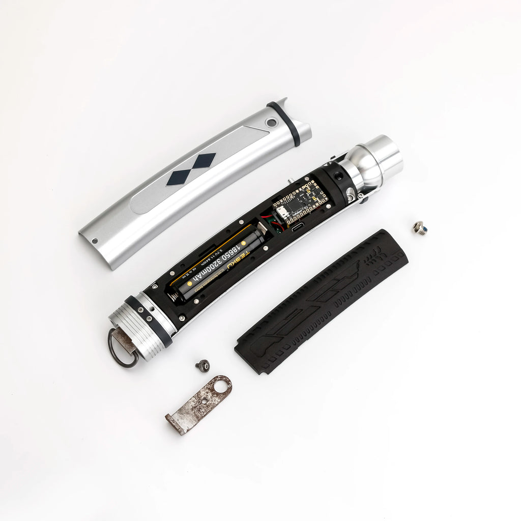 Ahsoka Neopixel Lightsaber Replica | Heavy Dueling Double Saber | Metal Hilt | 12 Colors | Sound Effects