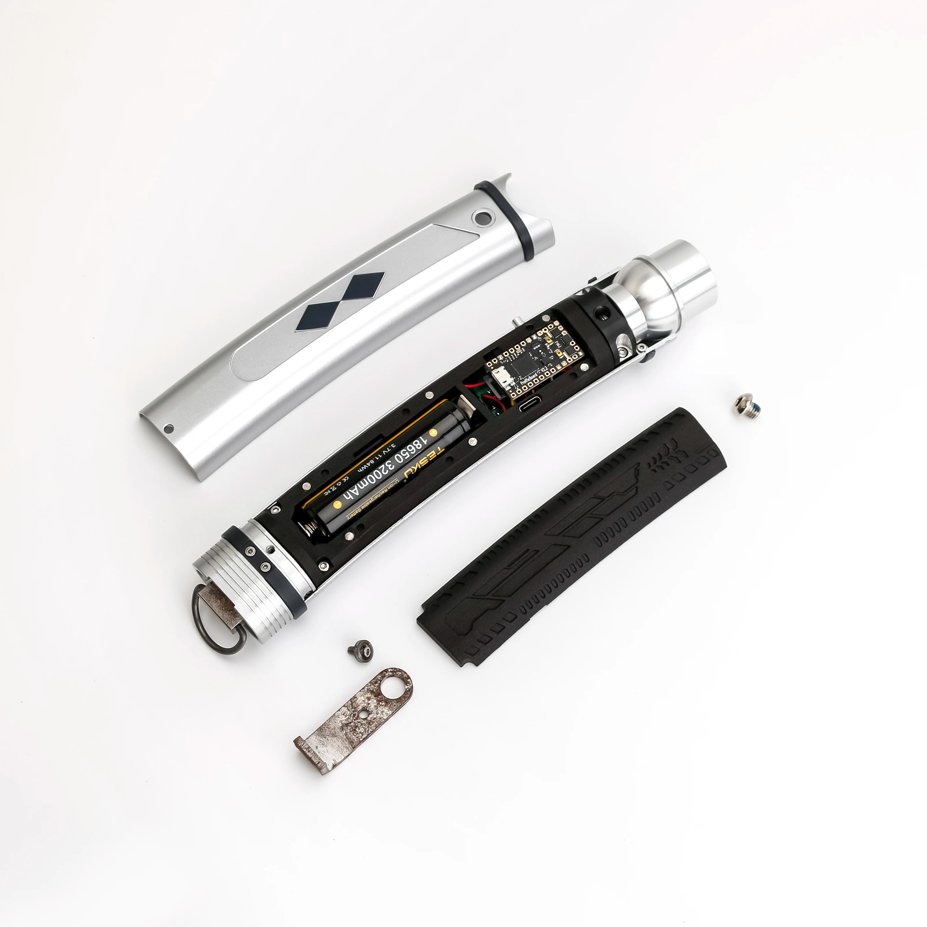Ahsoka Neopixel Lightsaber Replica | Heavy Dueling Double Saber | Metal Hilt | 12 Colors | Sound Effects