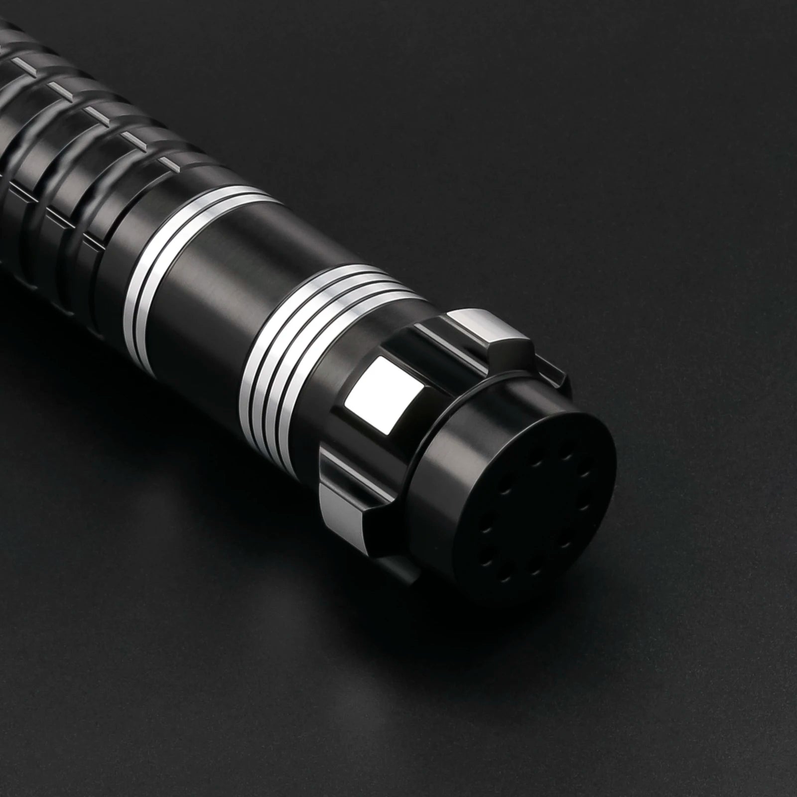 Neopixel Lightsaber Replica | Dark Metal Hilt | Smooth Swing | Heavy Dueling | RGB Flash | 82cm Blade