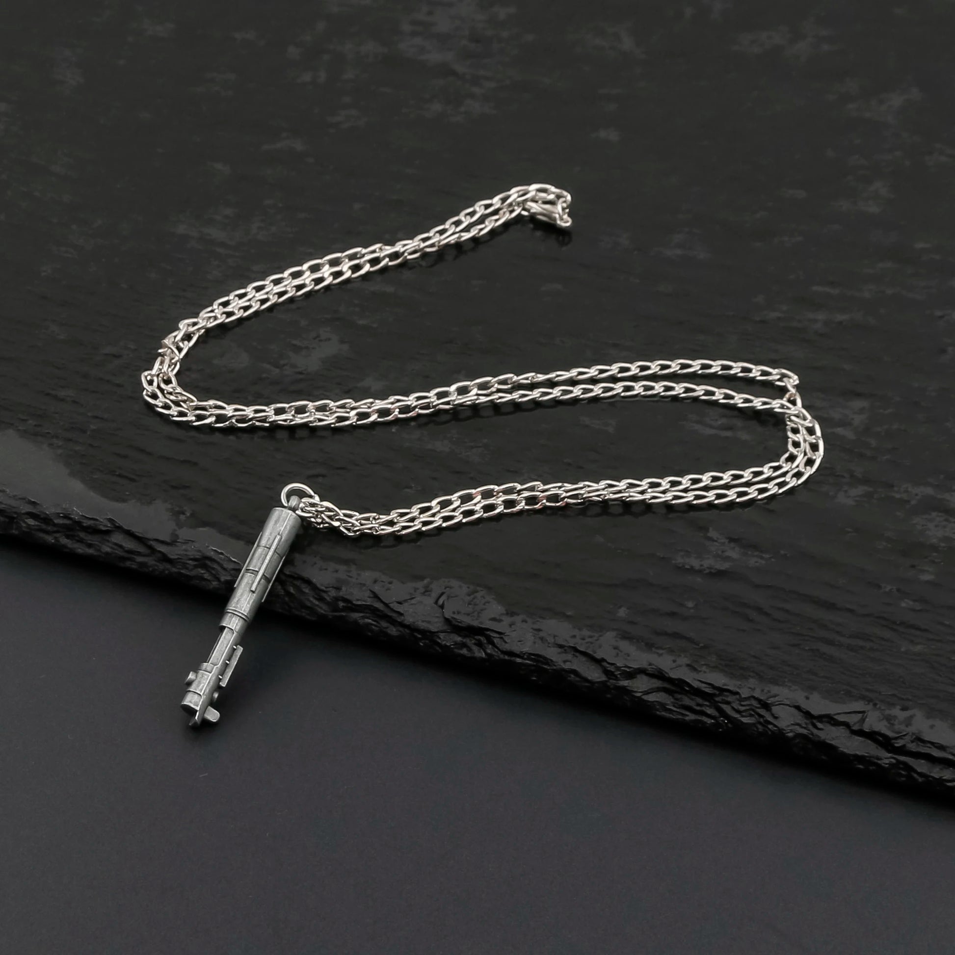 Kenobi Metal Neopixel Lightsaber Replica Necklace | Custom Saber Jewelry | Cosplay Accessories